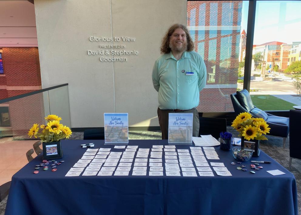 2023 New Faculty Orientation welcome table